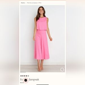 Petal And Pup Femme Pink Jumpsuit Size 0